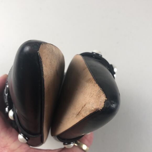 Pinko black leather ballet flats 37 -us 7 - Picture 9 of 10